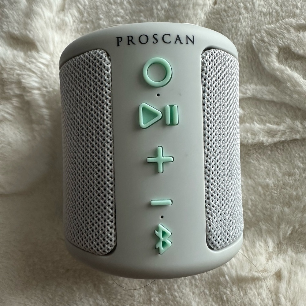 *NEW* PROSCAN IPX4 Bluetooth Speaker PSP853-SILVERMNT-PL